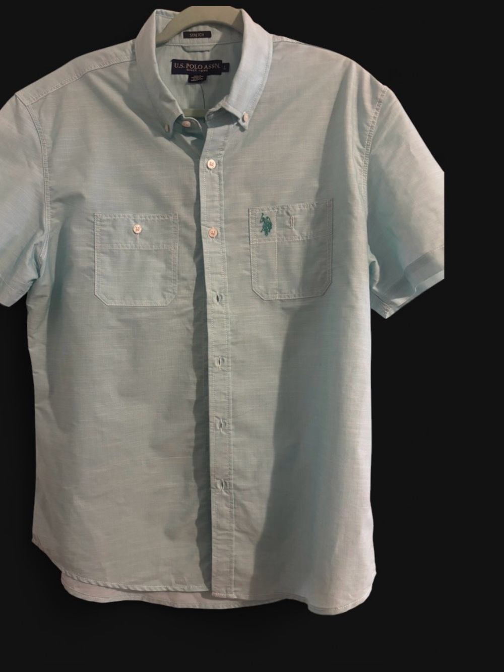U.S. Polo Assn. Mint Green Short-Sleeve Button-Down Shirt